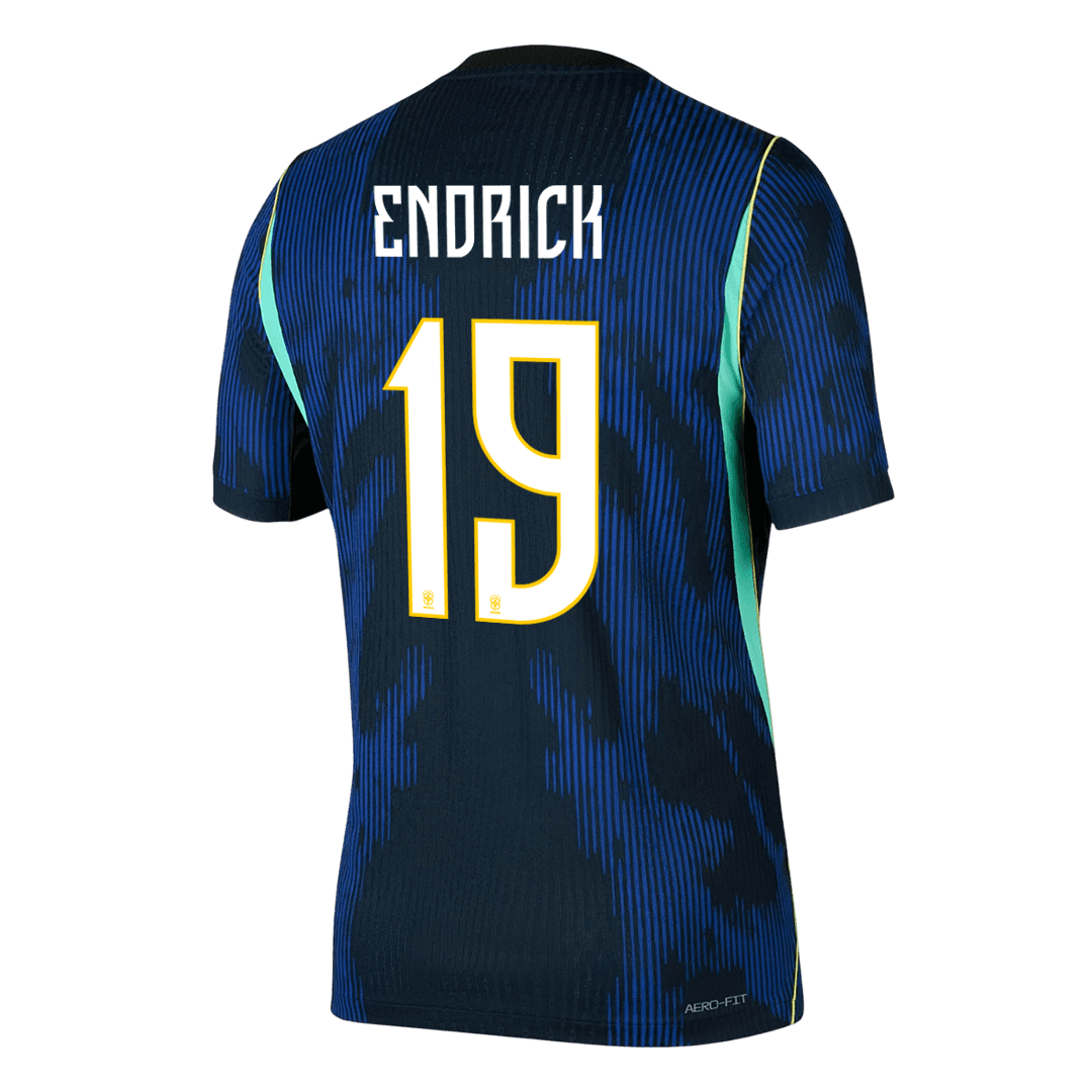 ENDRICK #19 Men's Brazil World Cup 2026 Player Version Away Soccer Jersey - Slim Fit