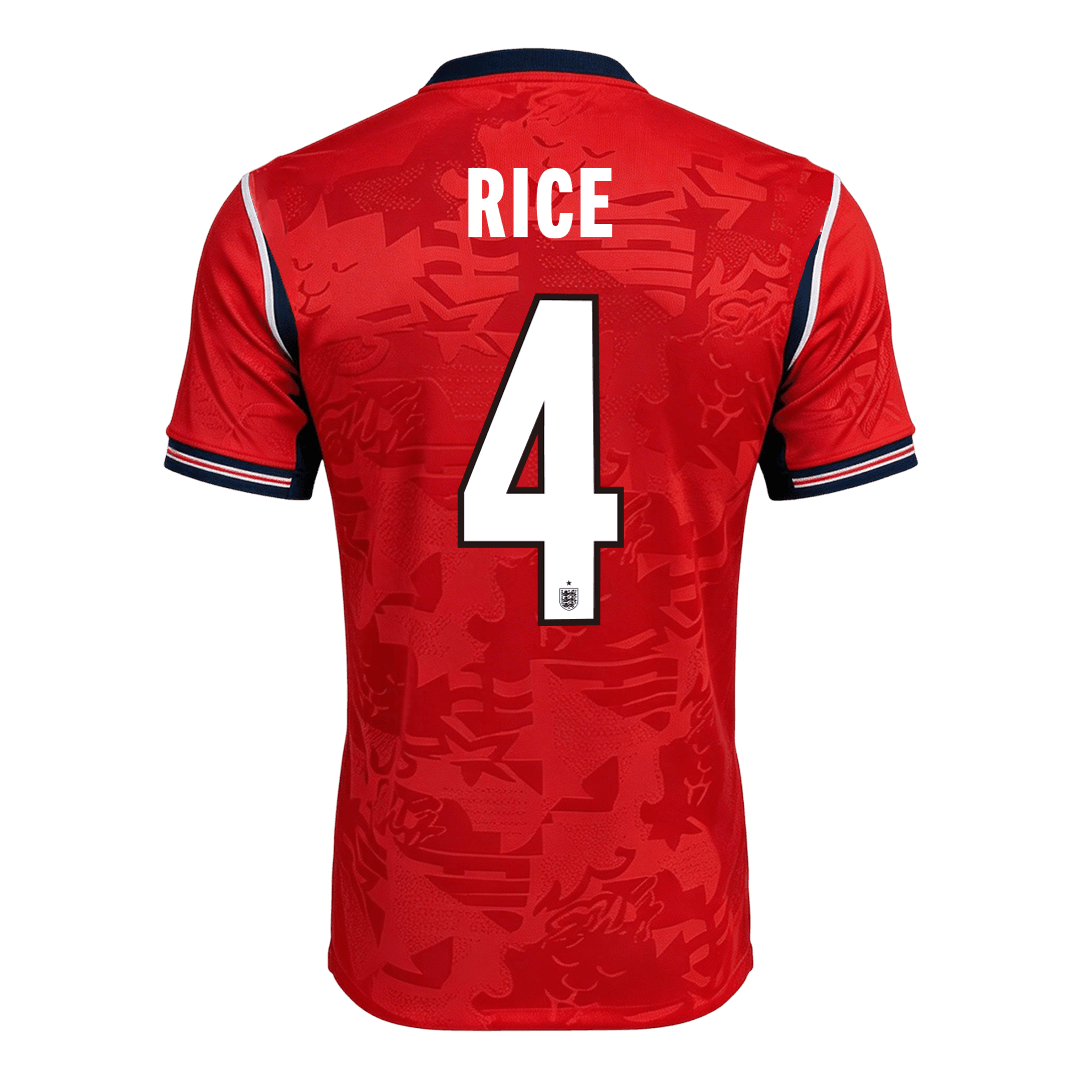RICE #4 Men's England World Cup 2026 Player Version Away Soccer Jersey - Slim Fit