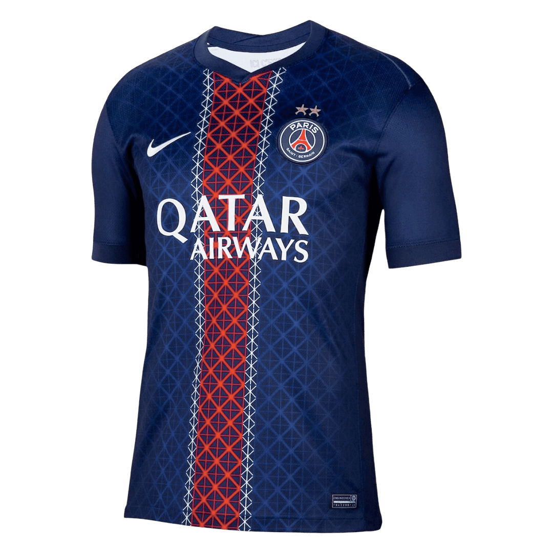 Champions of Europe #26 Men's PSG 2025/26 Home Soccer Jersey Premium alternate product view 4