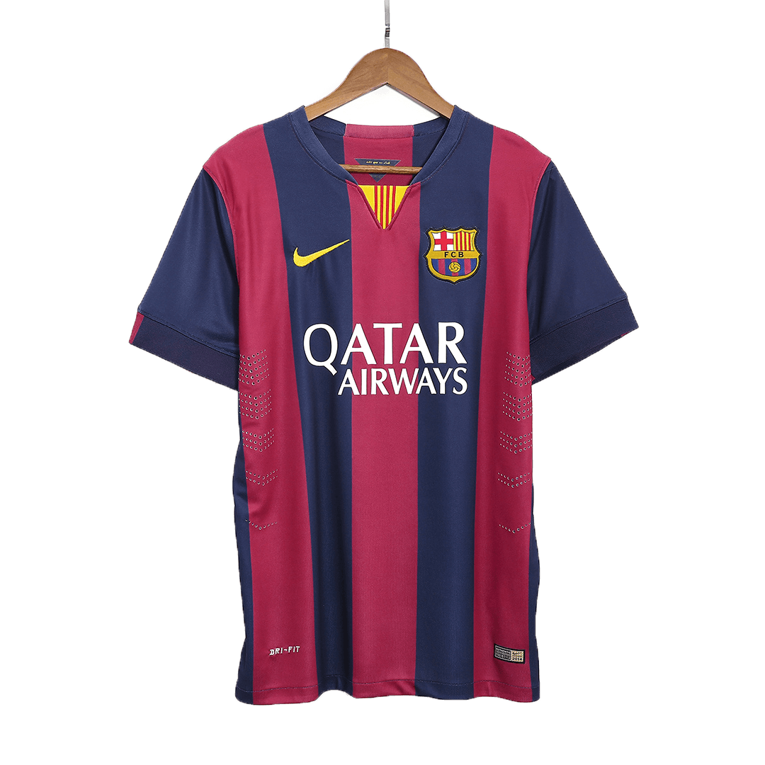 Retro NEYMAR JR #11 Men's Barcelona 2014/15 Home Soccer Jersey