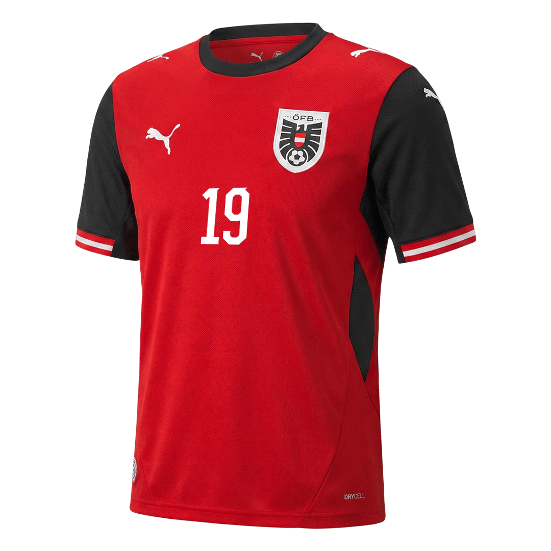 BAUMGARTNER #19 Men's Austria World Cup 2026 Home Soccer Jersey