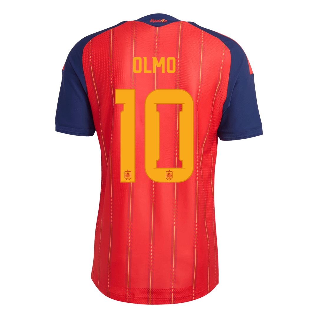 OLMO #10 Men's Spain World Cup 2026 Player Version Home Soccer Jersey - Slim Fit