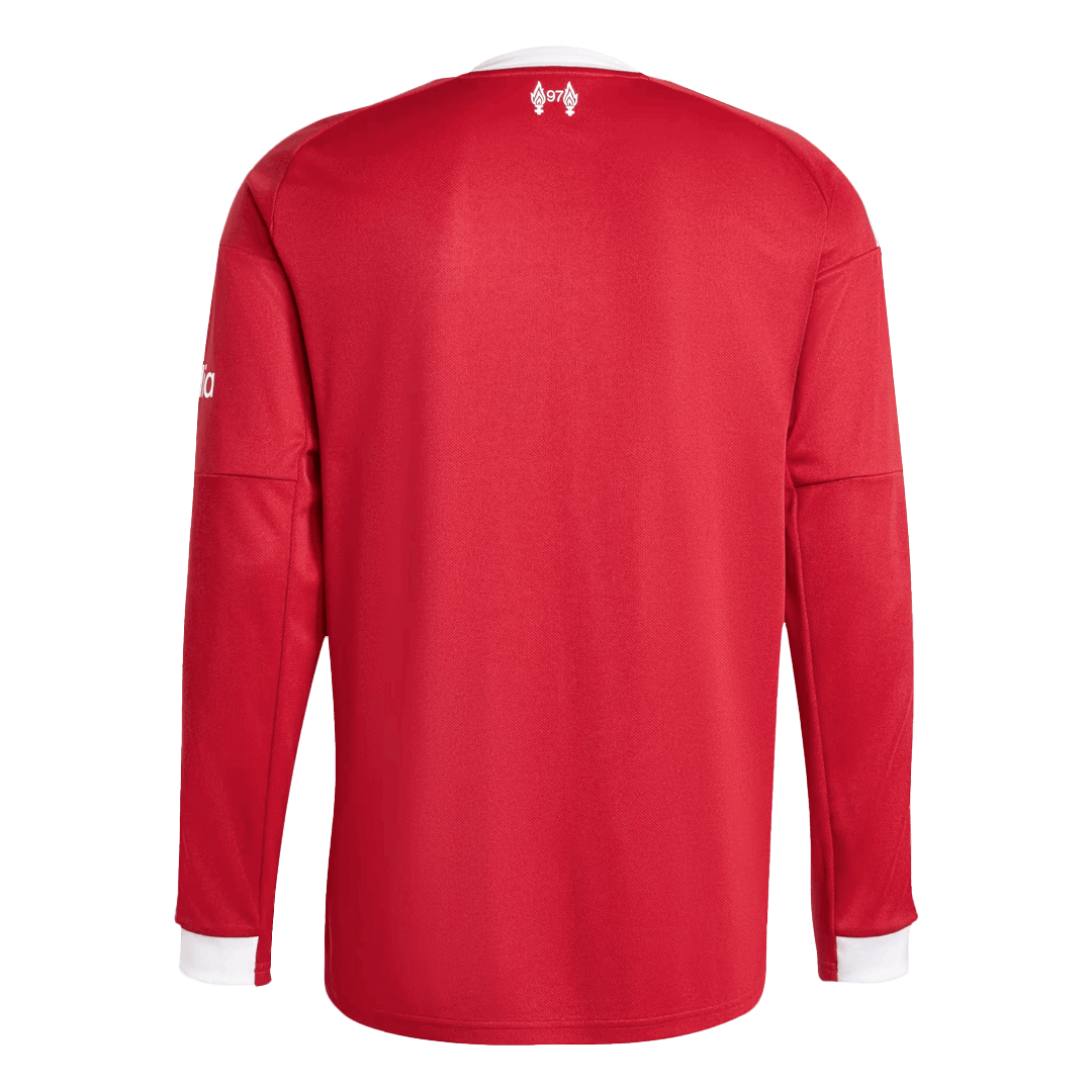 Men's Liverpool 2025/26 Home Long Sleeve Soccer Jersey