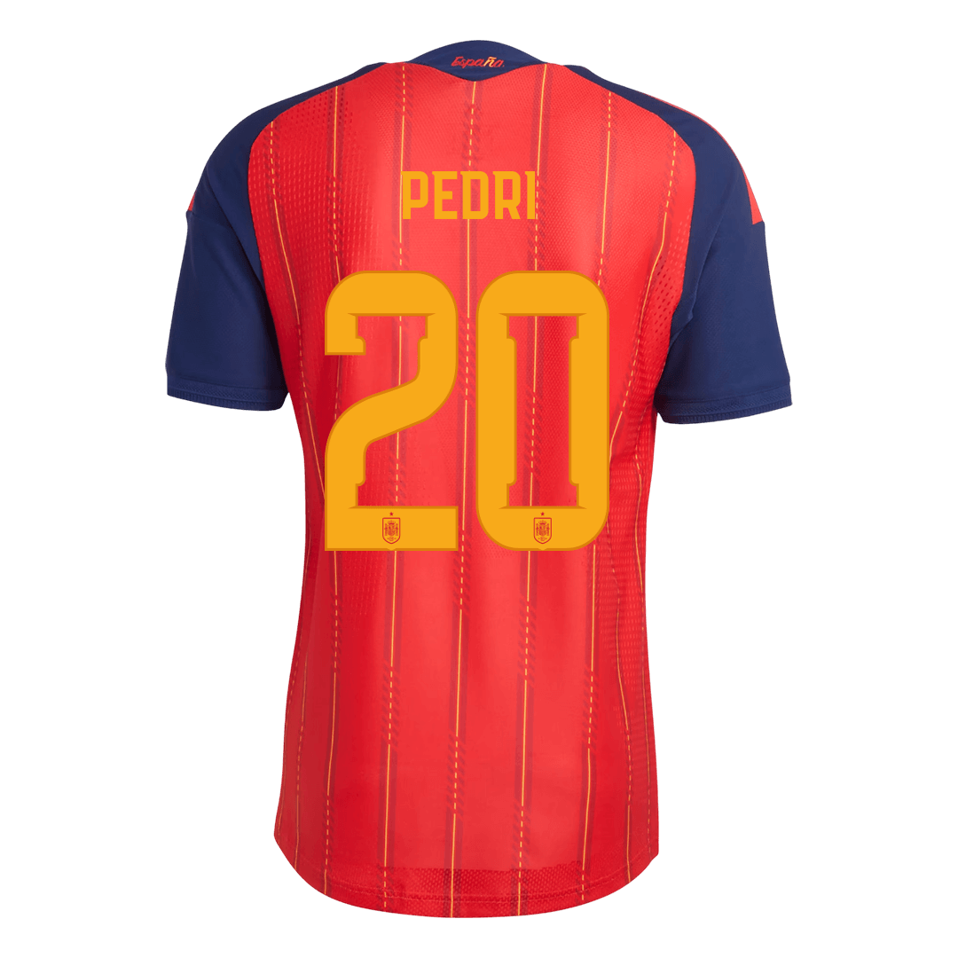 PEDRI #20 Men's Spain World Cup 2026 Player Version Home Soccer Jersey - Slim Fit