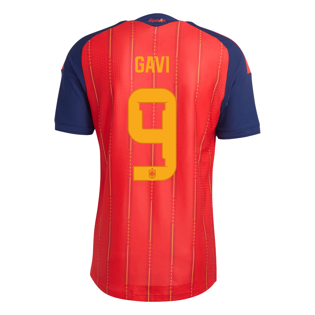 GAVI #9 Men's Spain World Cup 2026 Player Version Home Soccer Jersey - Slim Fit