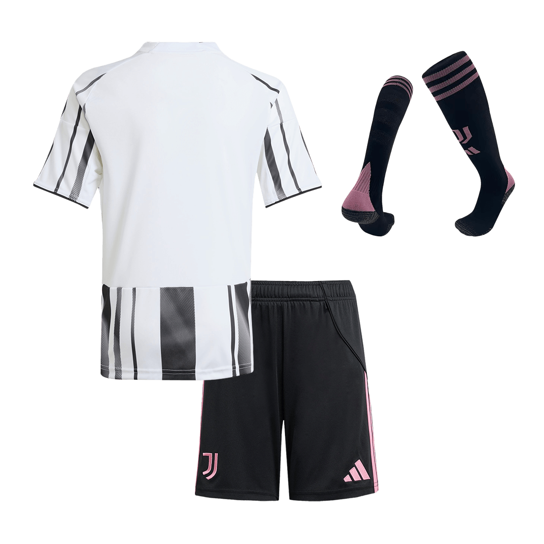Kid's Juventus 2025/26 Home Soccer Jersey Full Kit