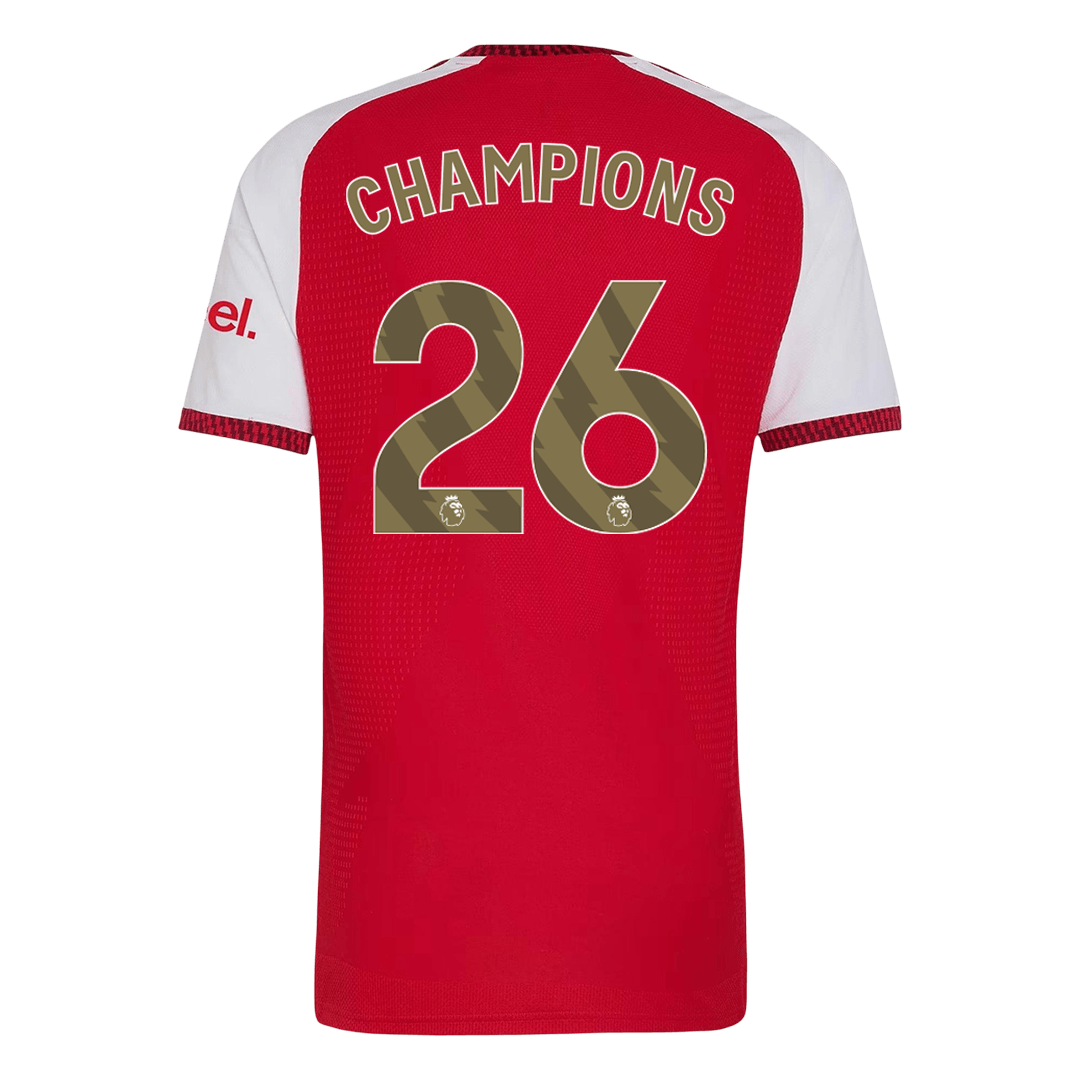 CHAMPIONS #26 Men's Arsenal 2026/27 Player Version Home Soccer Jersey - Slim Fit