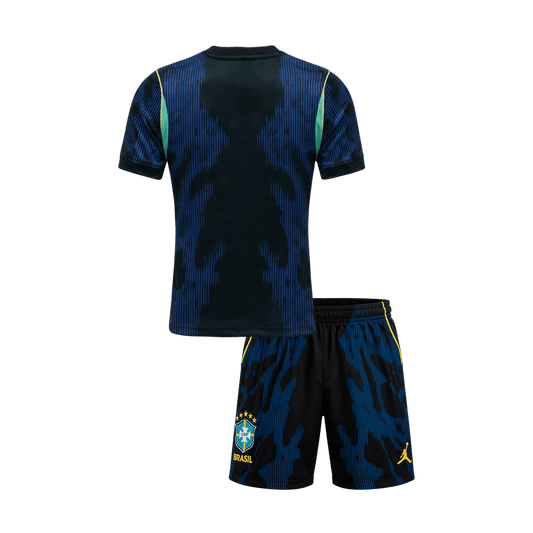 Kid's Brazil World Cup 2026 Away Soccer Jersey Kit
