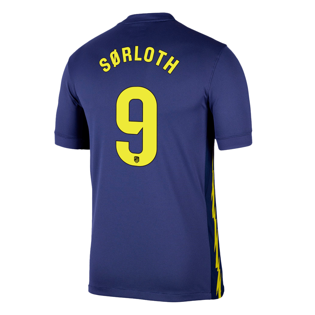 SØRLOTH #9 Men's Atletico Madrid 2025/26 Away Soccer Jersey