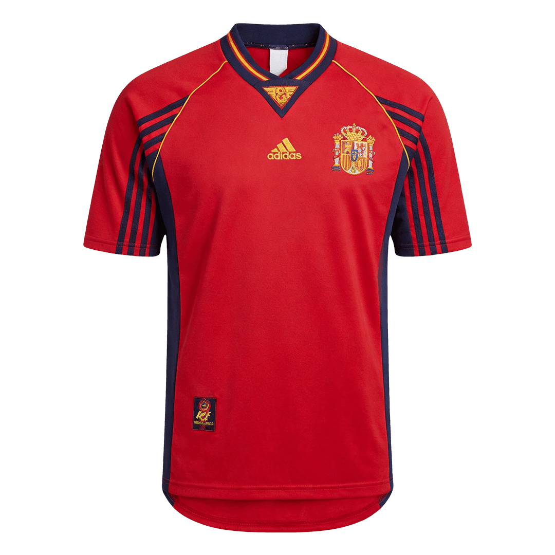 Retro Men's Spain 1998 Home Soccer Jersey