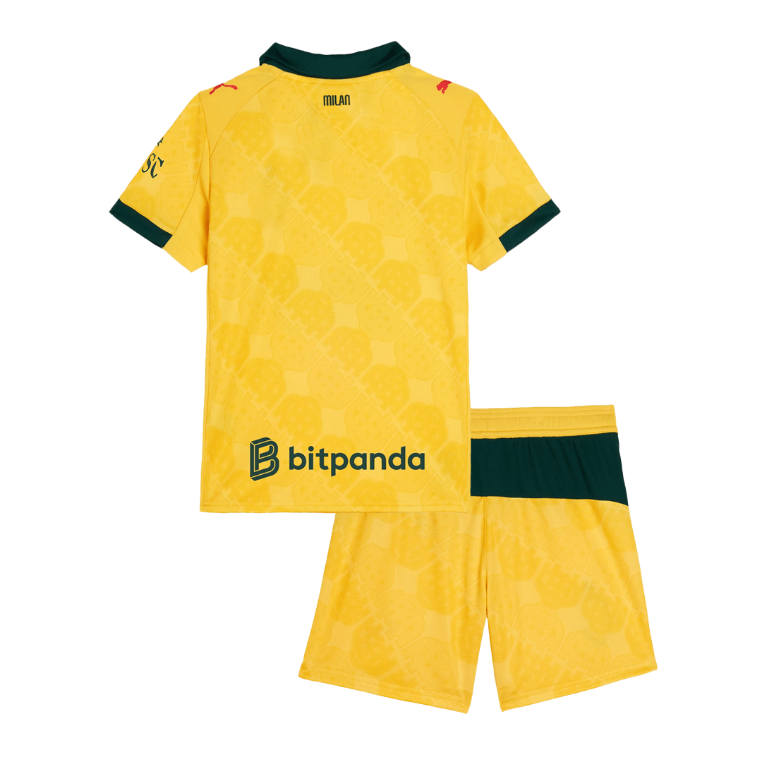Kid's AC Milan 2025/26 Third Away Soccer Jersey Kit