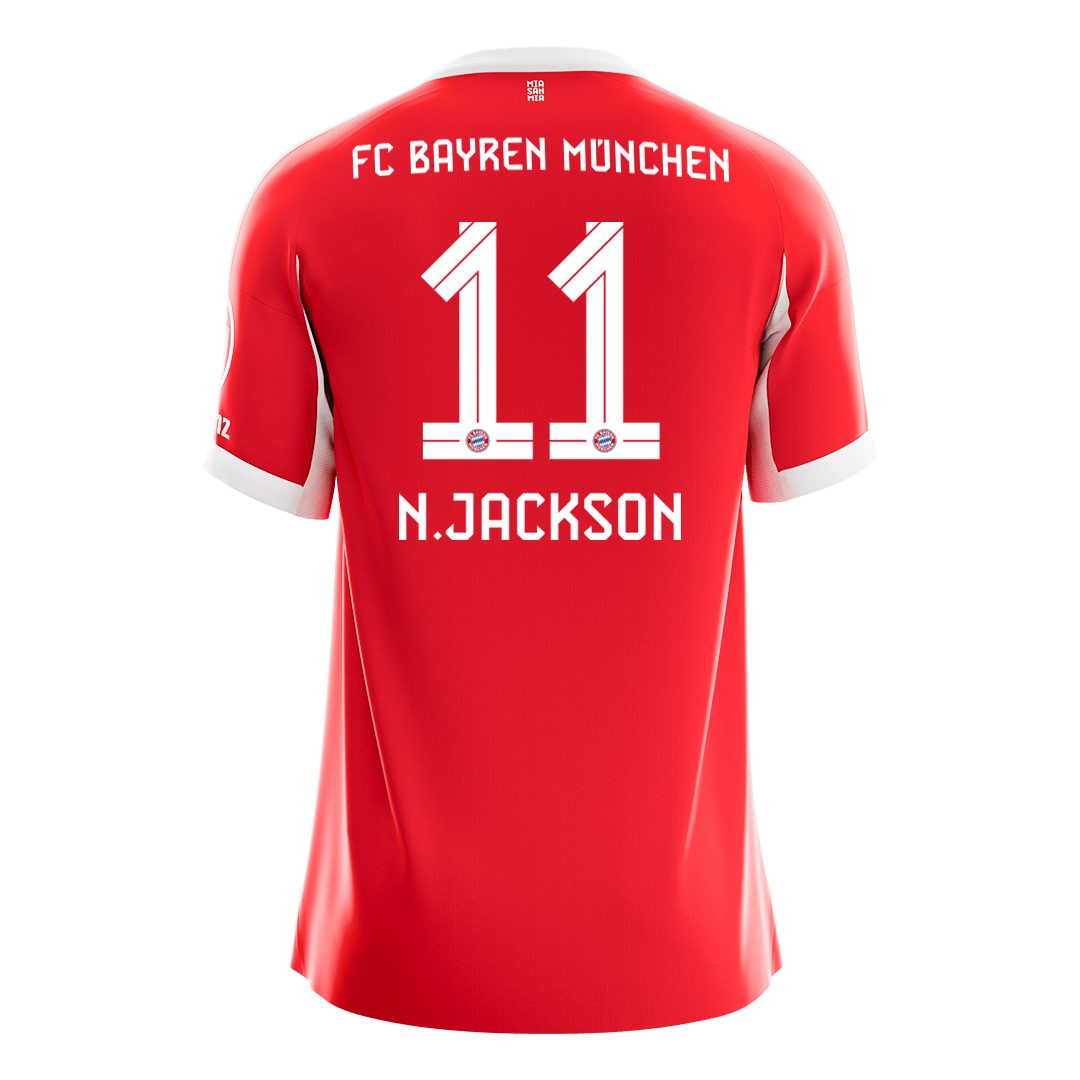 N.JACKSON #11 Men's Bayern Munich 2025/26 Home Soccer Jersey Premium alternate product view 10