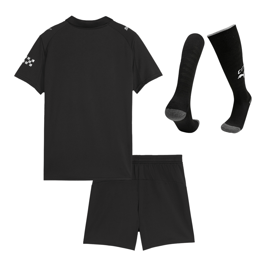 Kid's Manchester City 2025/26 Away Soccer Jersey Full Kit