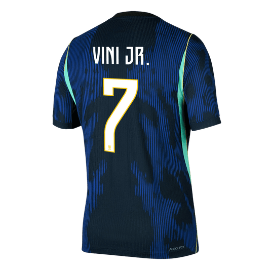 VINI JR. #7 Men's Brazil World Cup 2026 Player Version Away Soccer Jersey - Slim Fit