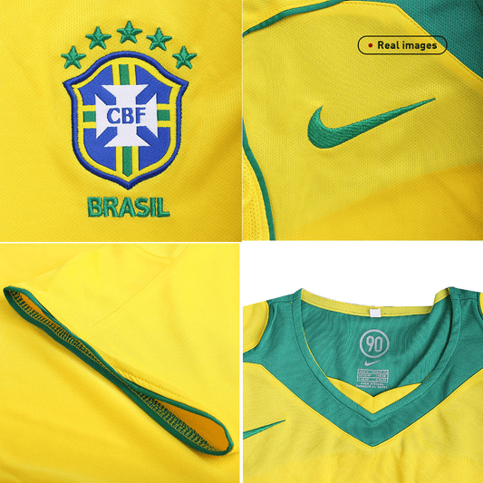 Retro Men's Brazil 2004 Home Soccer Jersey