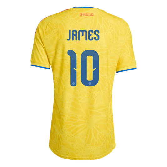 JAMES #10 Men's Colombia World Cup 2026 Player Version Home Soccer Jersey - Slim Fit