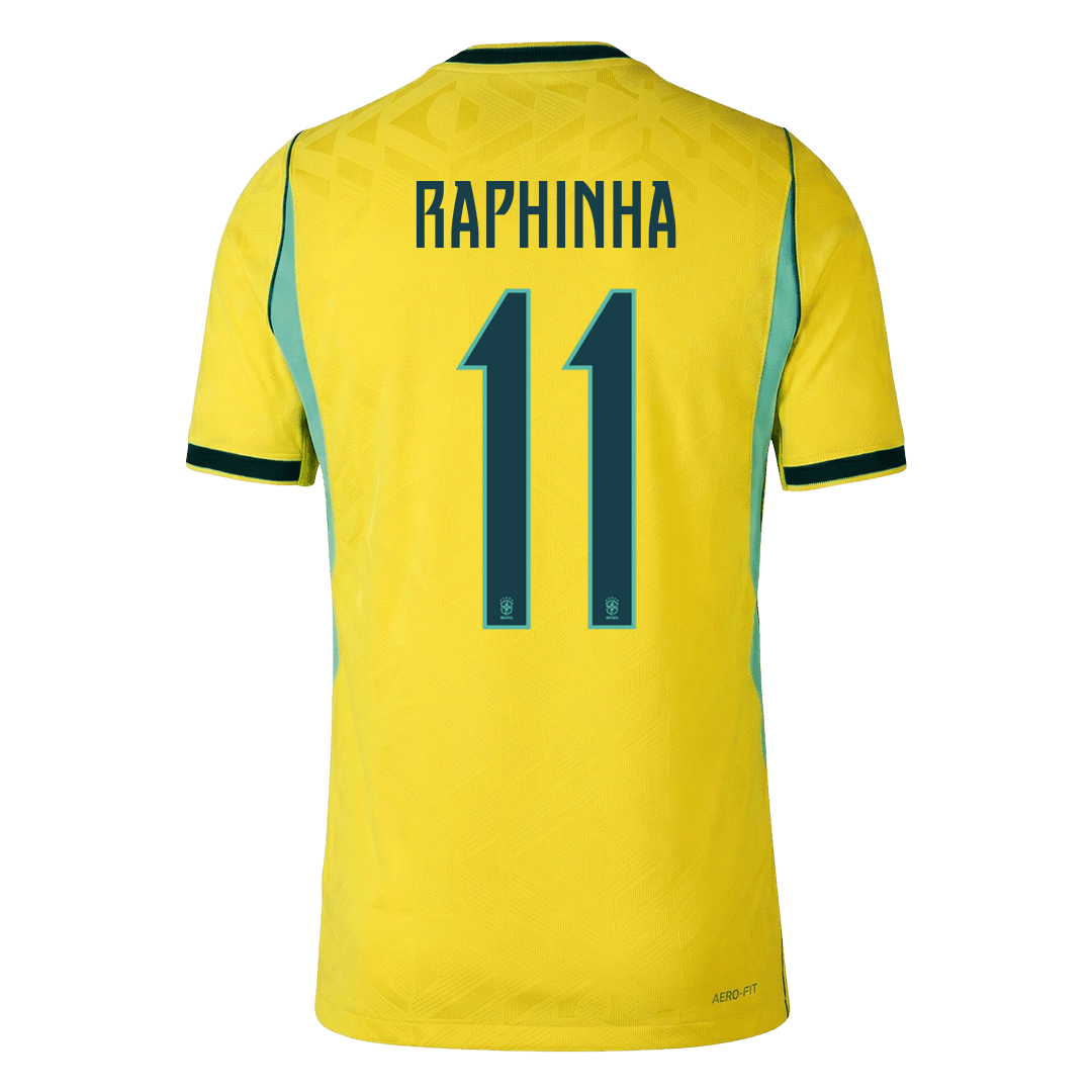 RAPHINHA #11 Men's Brazil World Cup 2026 Player Version Home Soccer Jersey - Slim Fit