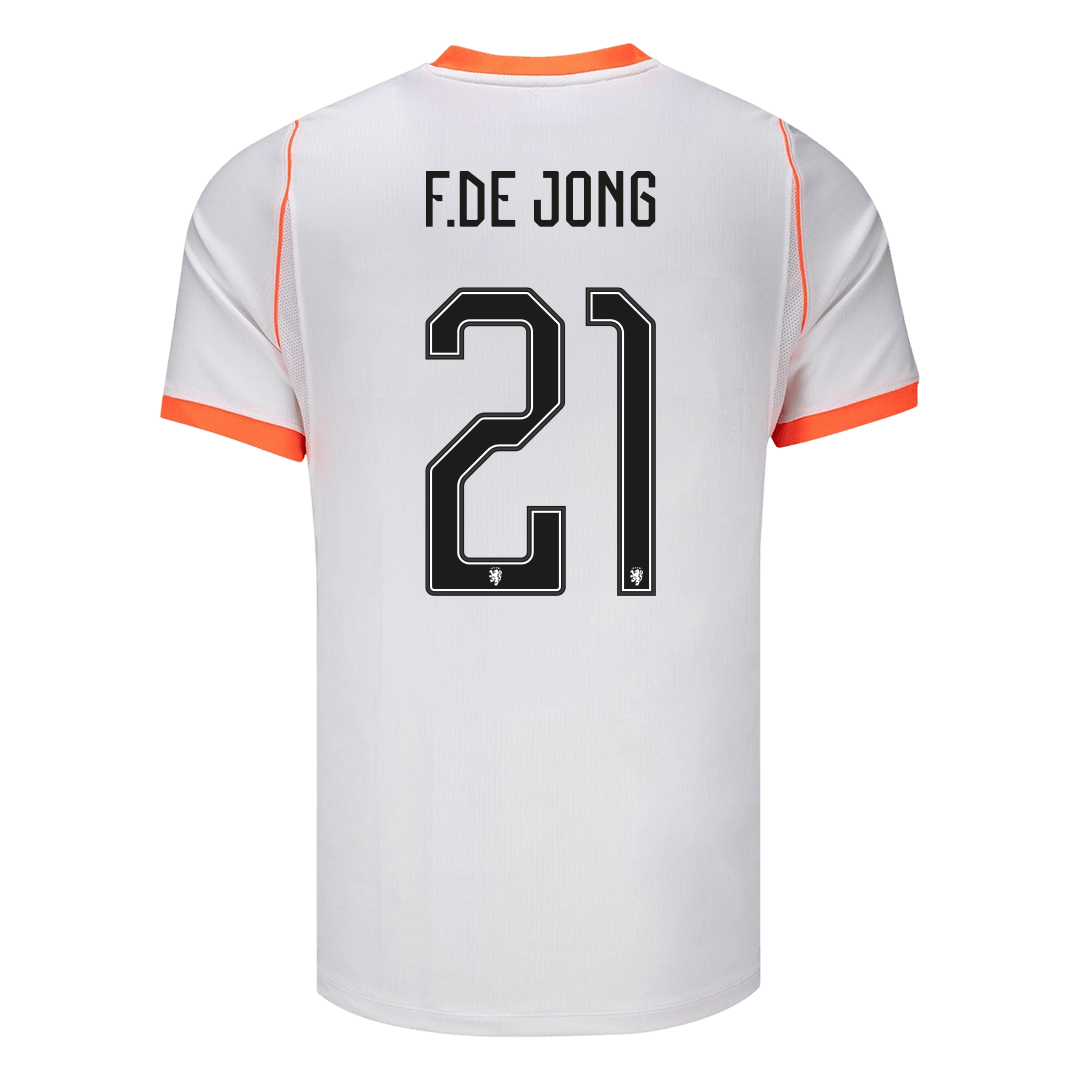 F.DE JONG #21 Men's Netherlands World Cup 2026 Away Soccer Jersey