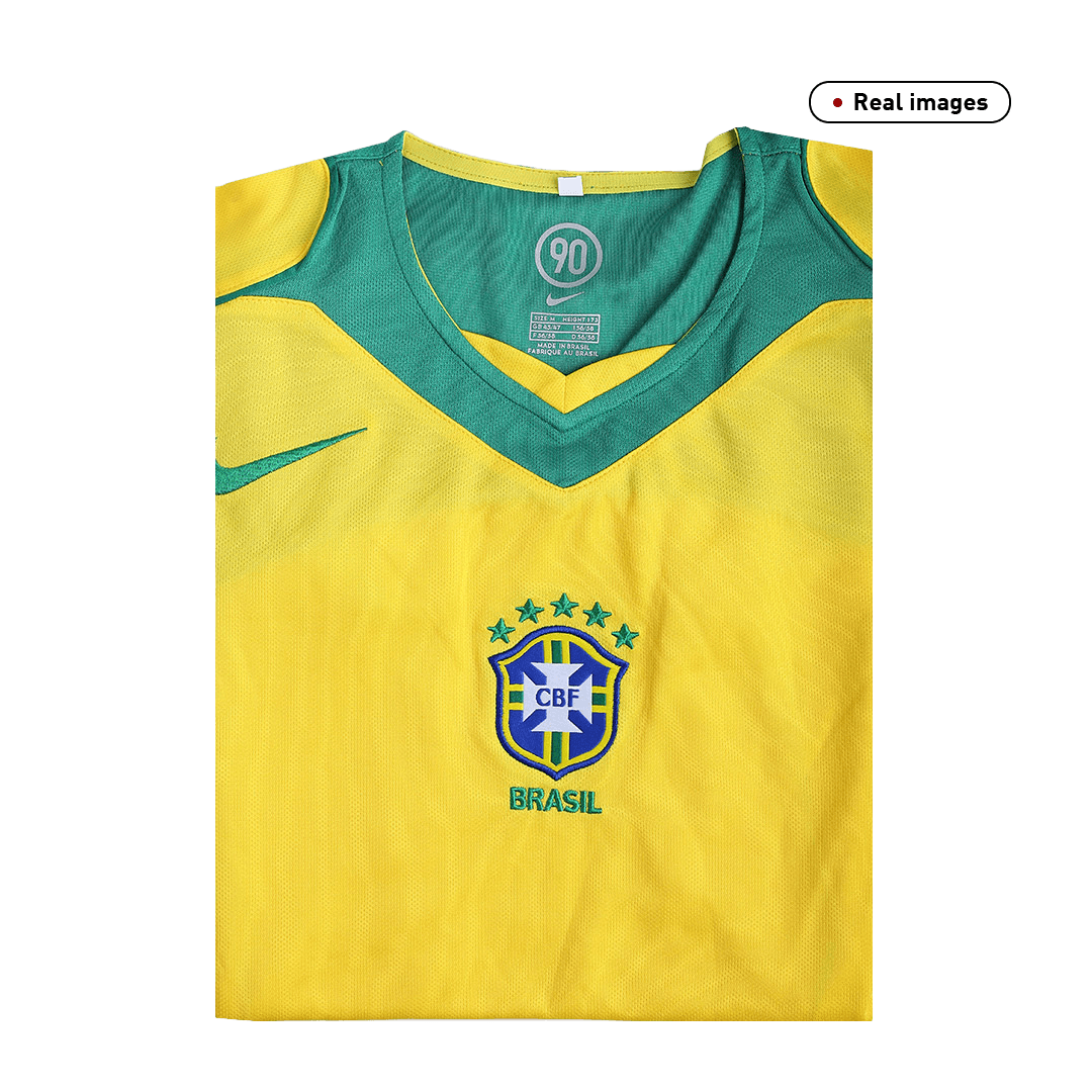 Retro Men's Brazil 2004 Home Soccer Jersey