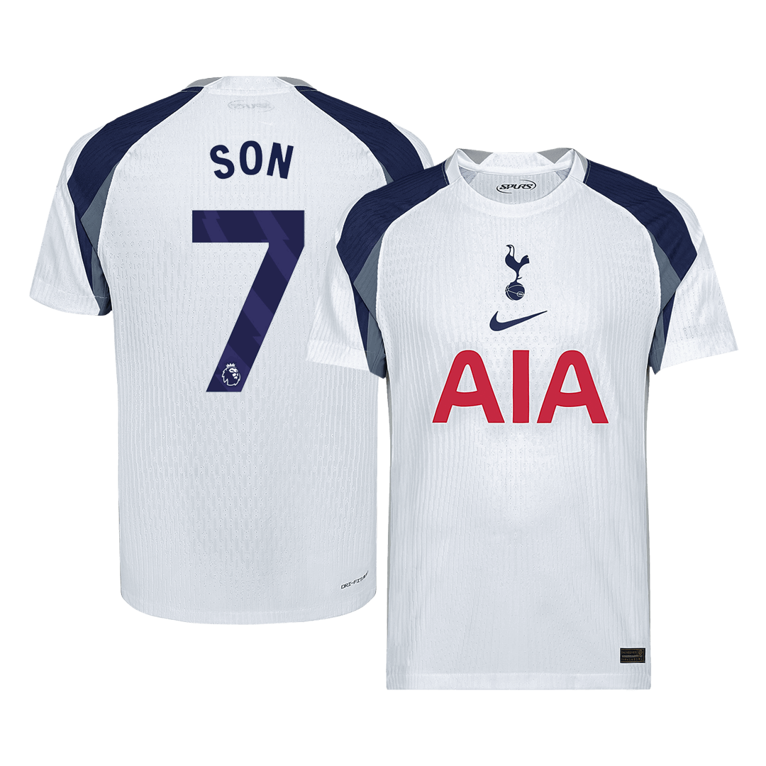SON #7 Men's Tottenham Hotspur 2025/26 Player Version Home Soccer Jersey - Slim Fit