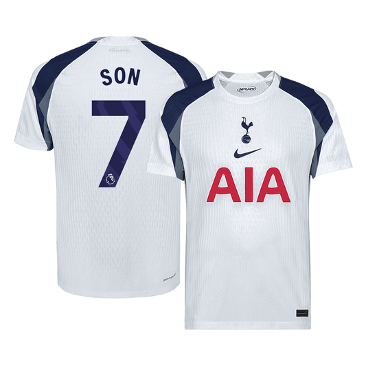 SON #7 Men's Tottenham Hotspur 2025/26 Player Version Home Soccer Jersey - Slim Fit
