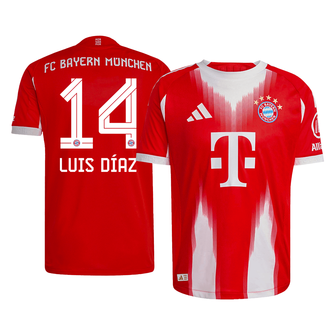 LUIS DÍAZ #14 Men's Bayern Munich 2025/26 Player Version Home Soccer Jersey - Slim Fit