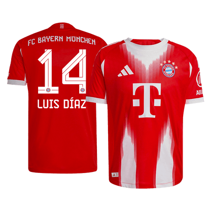 LUIS DÍAZ #14 Men's Bayern Munich 2025/26 Player Version Home Soccer Jersey - Slim Fit