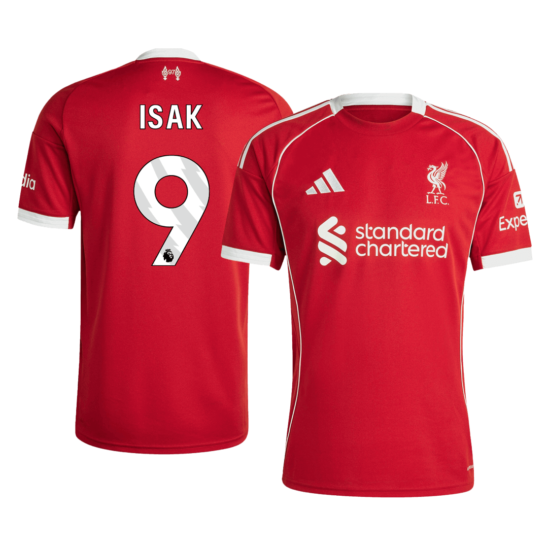 ISAK #9 Men's Liverpool 2025/26 Home Soccer Jersey