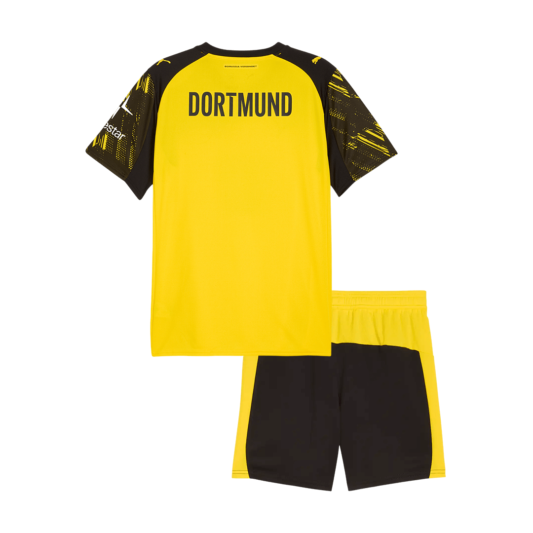 Kid's Borussia Dortmund 2025/26 Home Soccer Jersey Kit
