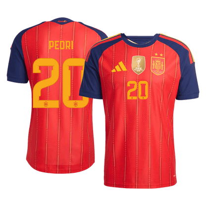 PEDRI #20 Men's Spain World Cup 2026 Player Version Champion Edition Home Soccer Jersey