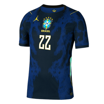 JOÃO PEDRO #22 Men's Brazil World Cup 2026 Player Version Away Soccer Jersey - Slim Fit