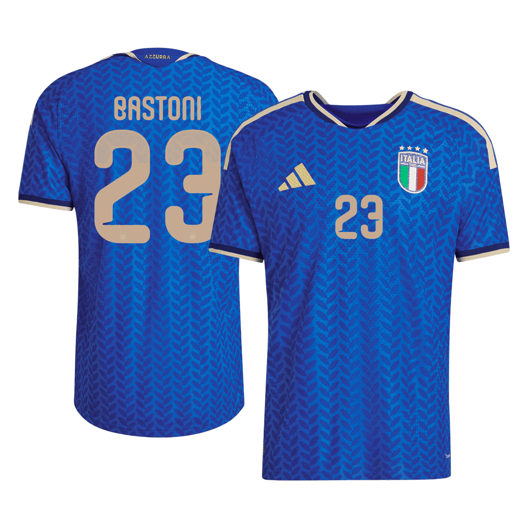 BASTONI #23 Men's Italy World Cup 2026 Player Version Home Soccer Jersey - Slim Fit