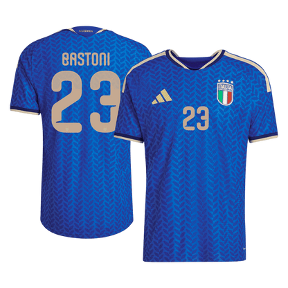 BASTONI #23 Men's Italy World Cup 2026 Player Version Home Soccer Jersey - Slim Fit