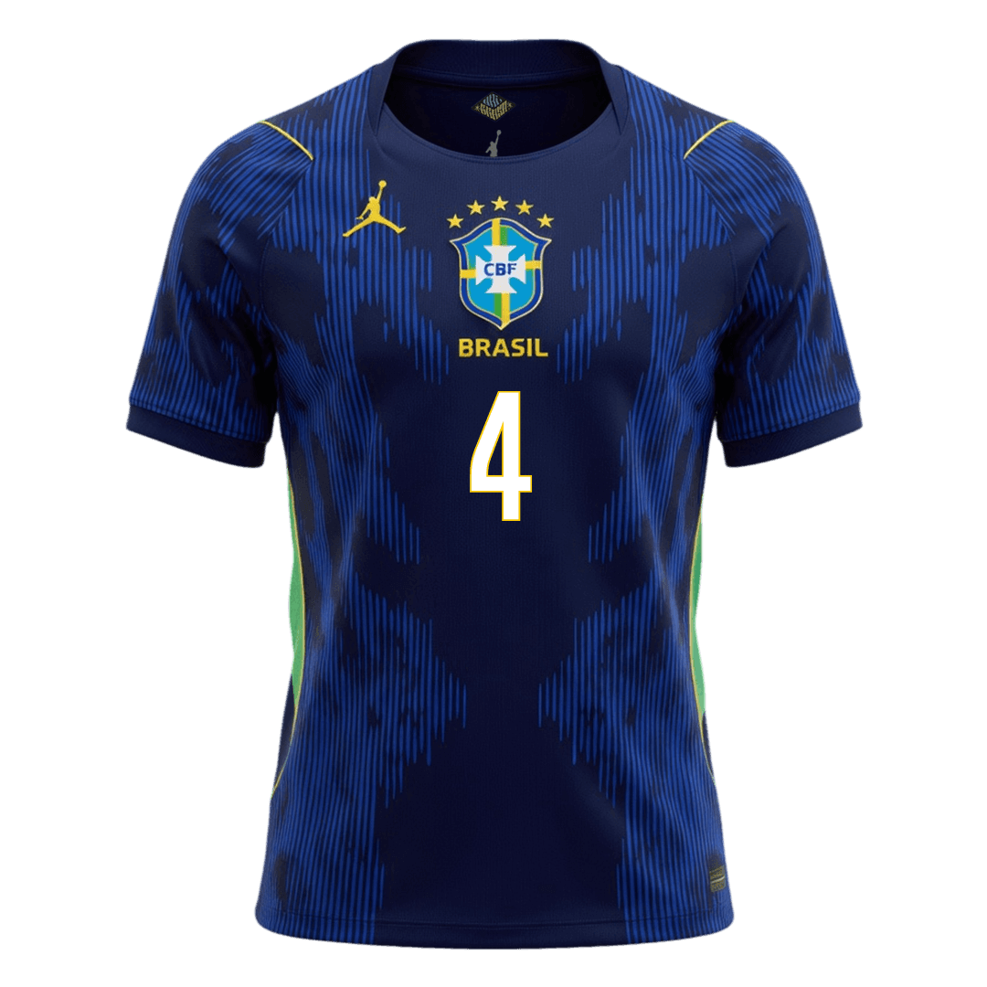MARQUINHOS #4 Men's Brazil World Cup 2026 Away Soccer Jersey