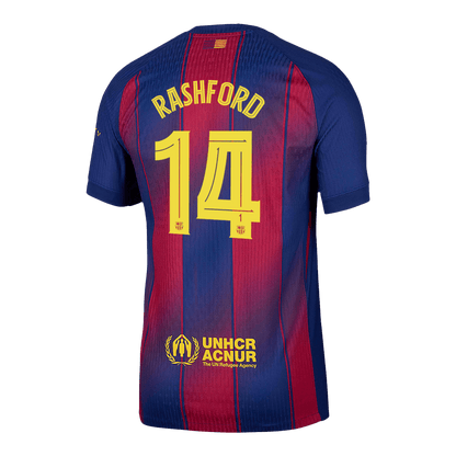 RASHFORD #14 Men's Barcelona UCL 2025/26 Player Version Home Soccer Jersey - Slim Fit