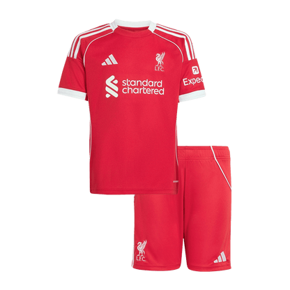 Kid's Liverpool 2025/26 Home Soccer Jersey Kit