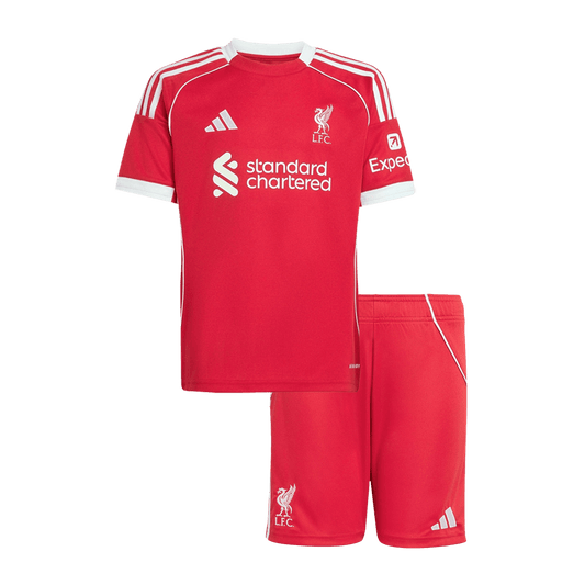Kid's Liverpool 2025/26 Home Soccer Jersey Kit