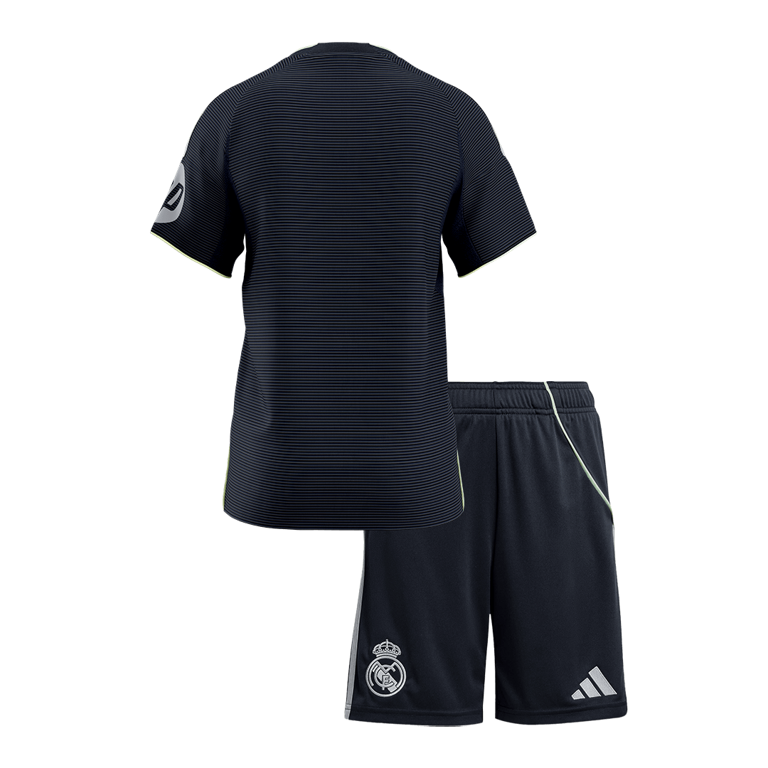 Kid's Real Madrid 2025/26 Away Soccer Jersey Kit [PREMIUM]