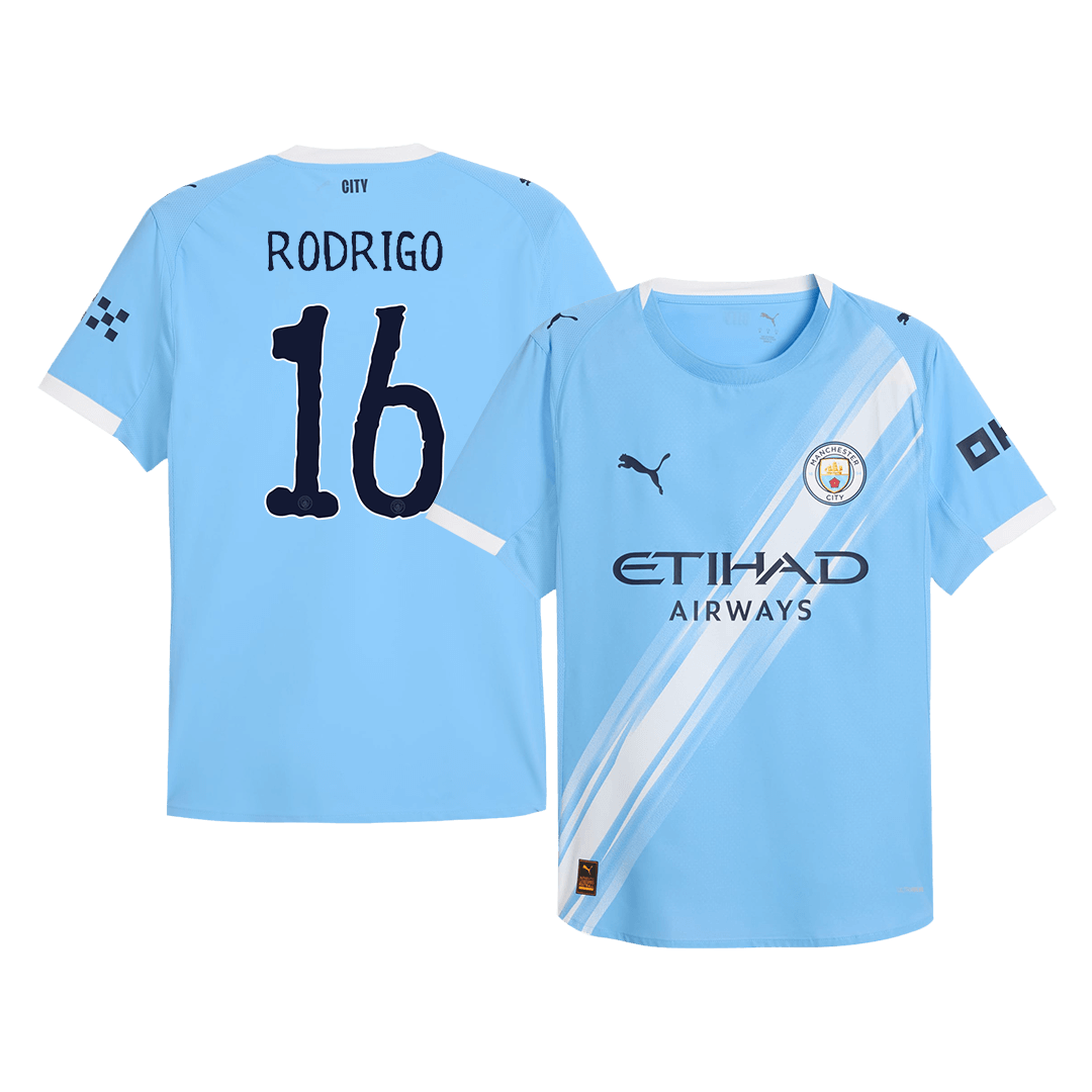 RODRIGO #16 Men's Manchester City World Cup 2025/26 Player Version Home Soccer Jersey - Slim Fit