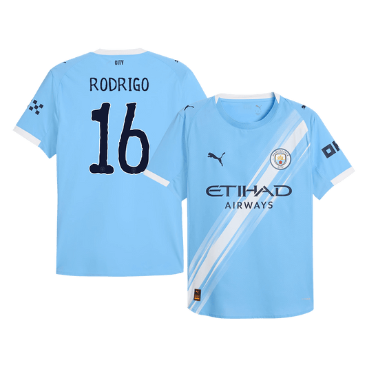 RODRIGO #16 Men's Manchester City World Cup 2025/26 Player Version Home Soccer Jersey - Slim Fit