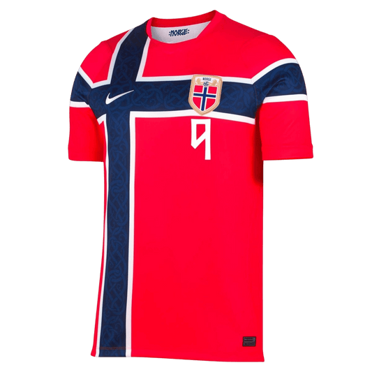 BRAUT HAALAND #9 Men's Norway World Cup 2026 Home Soccer Jersey