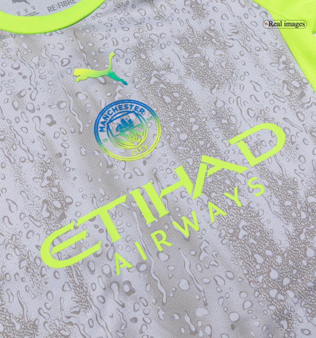 Kid's Manchester City 2025/26 Third Away Soccer Jersey Kit