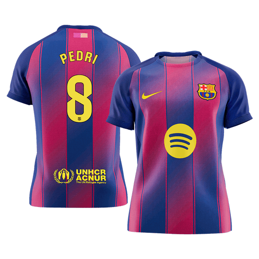 PEDRI #8 Men's Barcelona 2025/26 Home Soccer Jersey [PREMIUM]