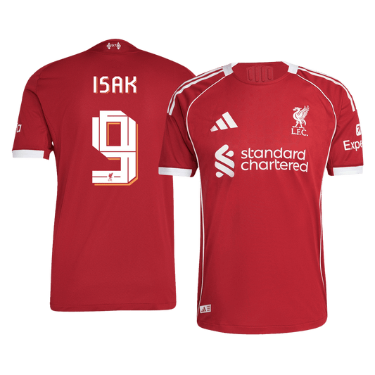 ISAK #9 Men's Liverpool UCL 2025/26 Player Version Home Soccer Jersey - Slim Fit