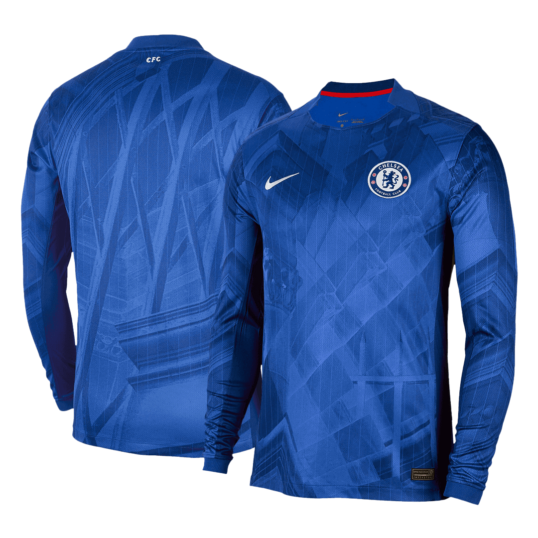 Men's Chelsea 2025/26 Home Long Sleeve Soccer Jersey