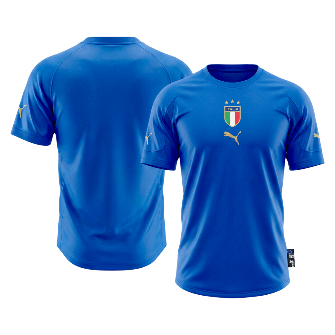 Retro Men's Italy 2004 Home Soccer Jersey