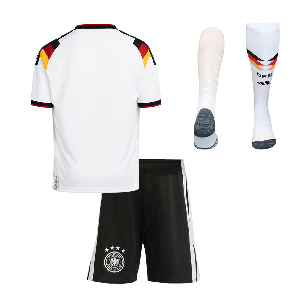 Kid's Germany World Cup 2026 Home Soccer Jersey Full Kit