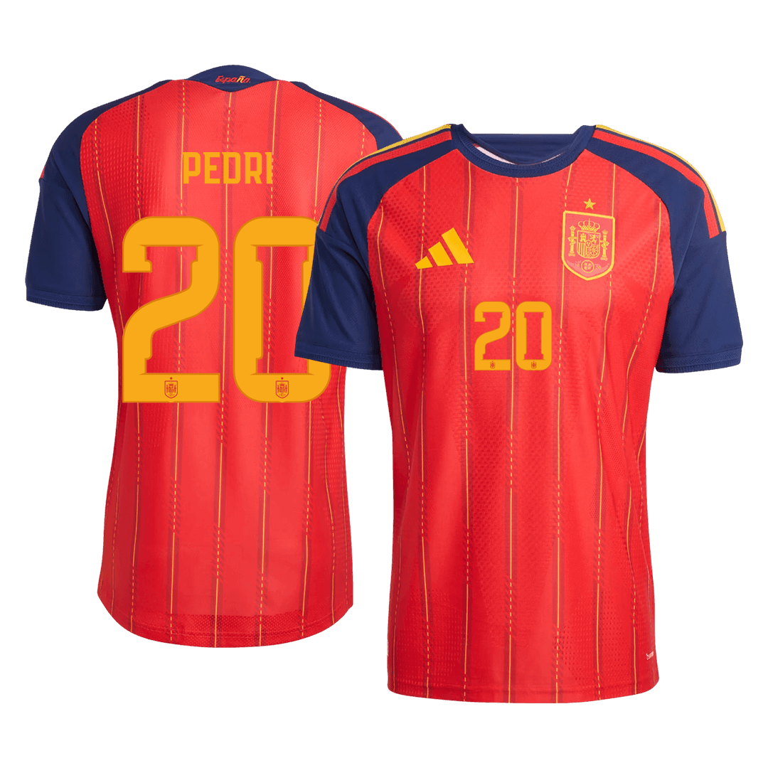 PEDRI #20 Men's Spain World Cup 2026 Player Version Home Soccer Jersey - Slim Fit