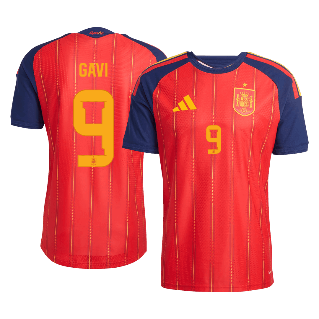 GAVI	 #9 Men's Spain World Cup 2026 Player Version Home Soccer Jersey - Slim Fit