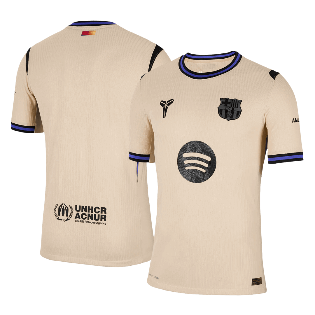 Men's Barcelona 2025/26 Player Version Away Soccer Jersey - Slim Fit